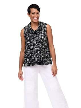 NWT Tulip Clothing White Big Pocket Pants Cotton Pull On Wide Leg Utility SMALL